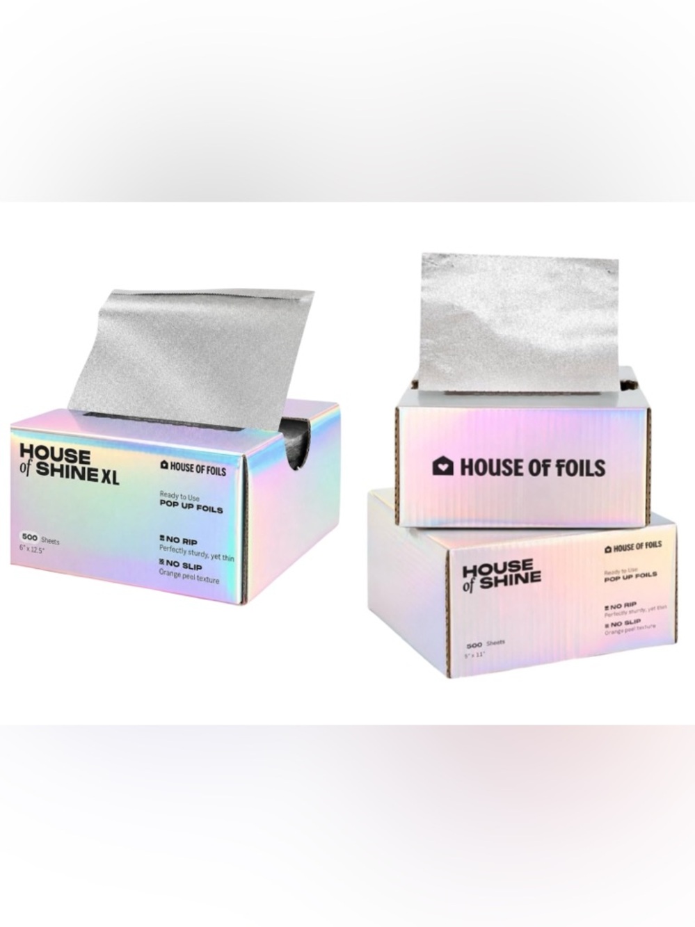 House of Foils Silver & XL Pop Up Hair Coloring Foils Bundle